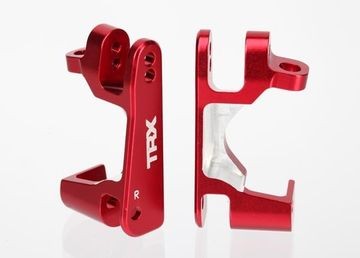 Traxxas 6832R Casterblocks alu red (2)