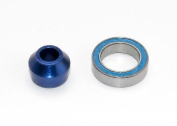 Traxxas 6893X Bearing Adapter Alu Blue with Ball Bearing 10x15x4mm