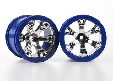 Traxxas 7273 Wheels Geode Chrome-Blue 2.2" (2)