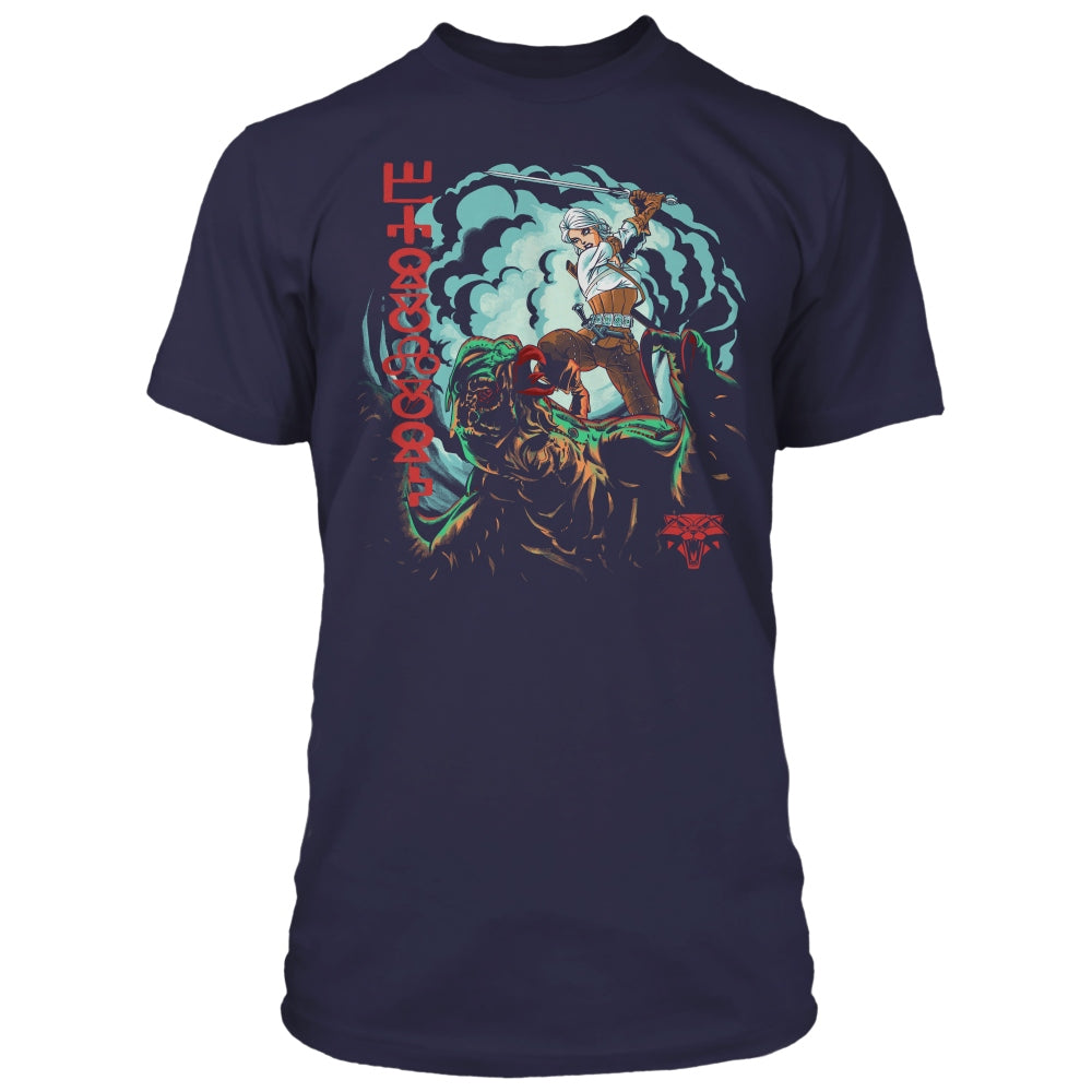Jinx The Witcher 3 - Slaying the Basilisk T-shirt Navy, XL