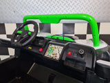 Elektrisk børnebuggy 24 volt 2-personers hvid / grøn