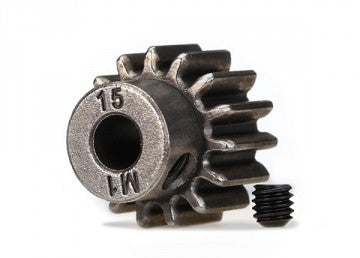 Traxxas 6487X Pinion Gear 15T 1.0M for 5mm Shaft (Only with Steel Spur Gear)