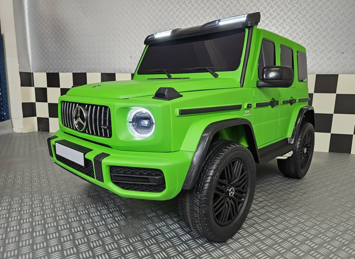 Electric children's car Mercedes G63 AMG 24 volt matt green