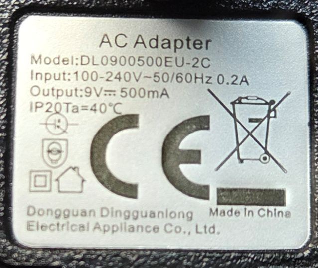 9V oplader med Tamiya-stik – 500mA - Haiboxing