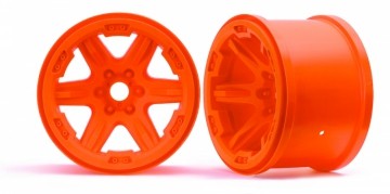 Traxxas 8671A Wheels Carbide 3.8" Orange (2)