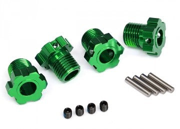 Traxxas 8654G Wheel Hubs Splined 17mm Green (4)
