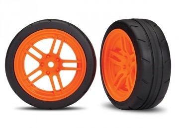 Traxxas 8373A Tires &amp; Wheels Response 1,9" Touring Orange Front VXL (2)