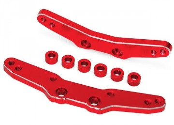 Traxxas 8338R Shock Towers Front and Rear Alu Red