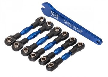 Traxxas 8341X Turnbuckles Front and Rear Alu Blue Set  4-Tec
