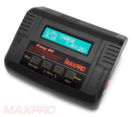 Multi-lader Easy-80 MaxPro 80W - LiFe, LiPo, NiMh,Li-Ion, NiCd - mange stik