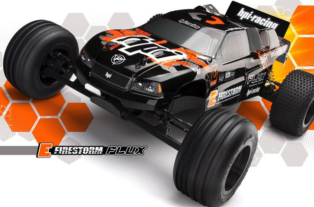 E-FIRESTORM 10T FLUX 124 km/t - VILD hurtig fjernstyret onroad bil