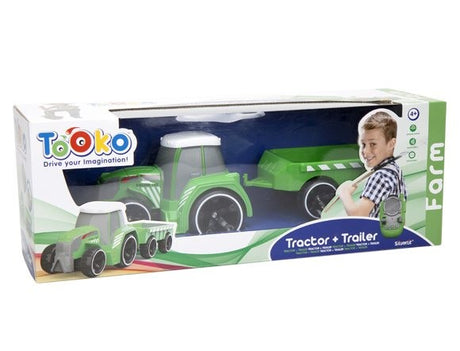 Fjernstyret Farm Tractor m. trailer