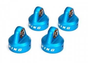 TRAXXAS 8457 Shock Caps Alu Blue King GTR (4)