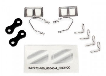 Traxxas 8073X Side Mirrors Set Chrome Ford Bronco(1979), F-150