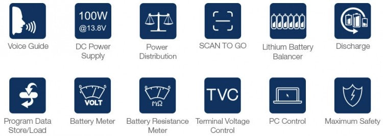 Dobbeltlader SkyRC D100-V2 Dual Charger 2x100W 240VAC/12VDC