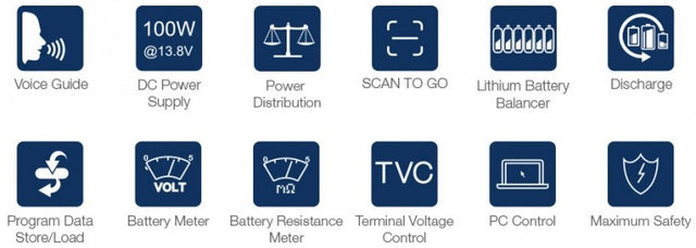 Dobbeltlader SkyRC D100-V2 Dual Charger 2x100W 240VAC/12VDC