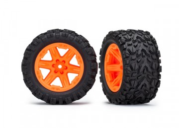 Traxxas 6773A Tires &amp; Wheels Talon Extreme/RXT Orange 2.8" 4WD TSM (2)