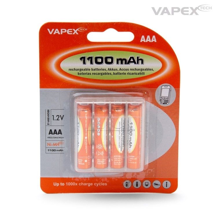 AAA Batteri NiMH 1100mAh 4 styk - GENOPLADELIGE
