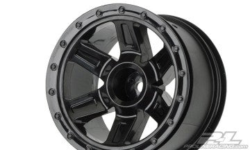 PL2737-03 Desperado 2.2" Black Wheels (2) 1:16 E-Revo
