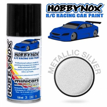 Metallic Silver RC Racing Car Spray Paint 150 ml
