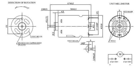 Motor SWIFT 500 12V engine - fra 4.5V til 12V