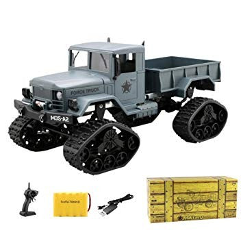Stor fjernstyret armytruck med larvefodshjul