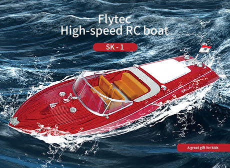 Flytec fjernstyret retro motorbåd