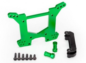 Traxxas 6738G Shock Tower Rear Alu Green Rustler/Hoss 4x4