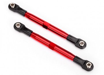 Traxxas 6742R Toe Link Alu Red Front &amp; Rear Complete (2) Rustler/Hoss 4x4, Raptor R