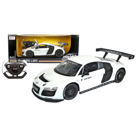 Flot fjernstyret Audi sport  R8 LMS, hvid, 1:14
