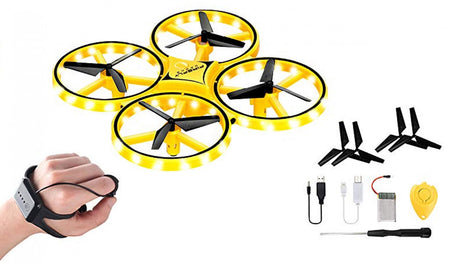 Handskestyret quadrocopter drone, m. IR kollisionsdetect