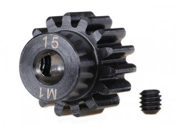 Traxxas 6487R Pinion Gear 15T 1.0M for 5mm Shaft (Machined, Hardened)