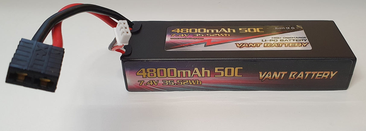 LiPo batteri 2s 7,4V 4800mAh 50c hardcase