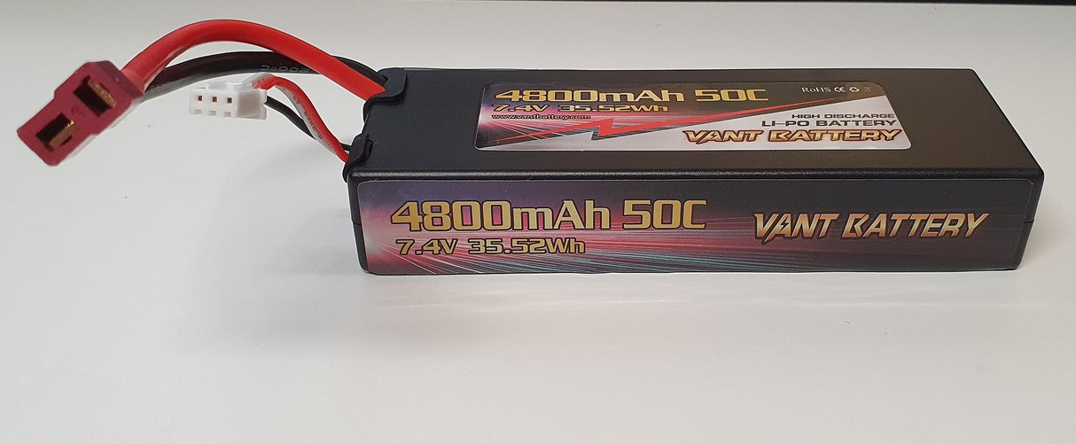 LiPo batteri 2s 7,4V 4800mAh 50c hardcase