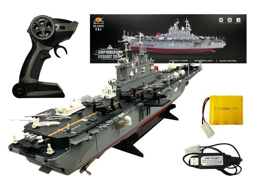 Stort fjernstyret helikopter-hangarskib