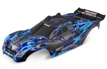 Traxxas 6717X Body Rustler 4x4 Silver/Blue Complete Clipless