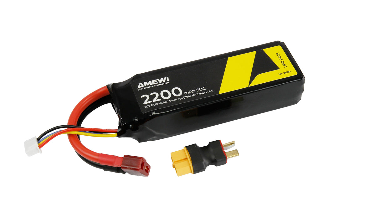 LiPo Batteri 3S 11,1V 2200mAh 50C T-Plug