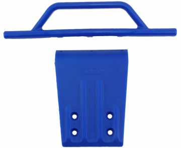 RPM Bumper and Skidplate Front Blue Slash 2WD, Nitro Slash - 80955