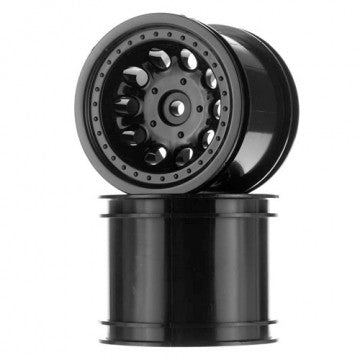 RPM Wheels Revolver 2.2" Black (2) Rustler, Stampede - 2WD Rear - 82052