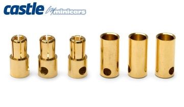 Castle Creations 5.5mm Bullet Connectors 3pair 150A - CC BULLET 5.5MM