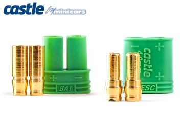 Castle Creations Polarized Bullet Conn. 4mm 1pair - 011-0065-00