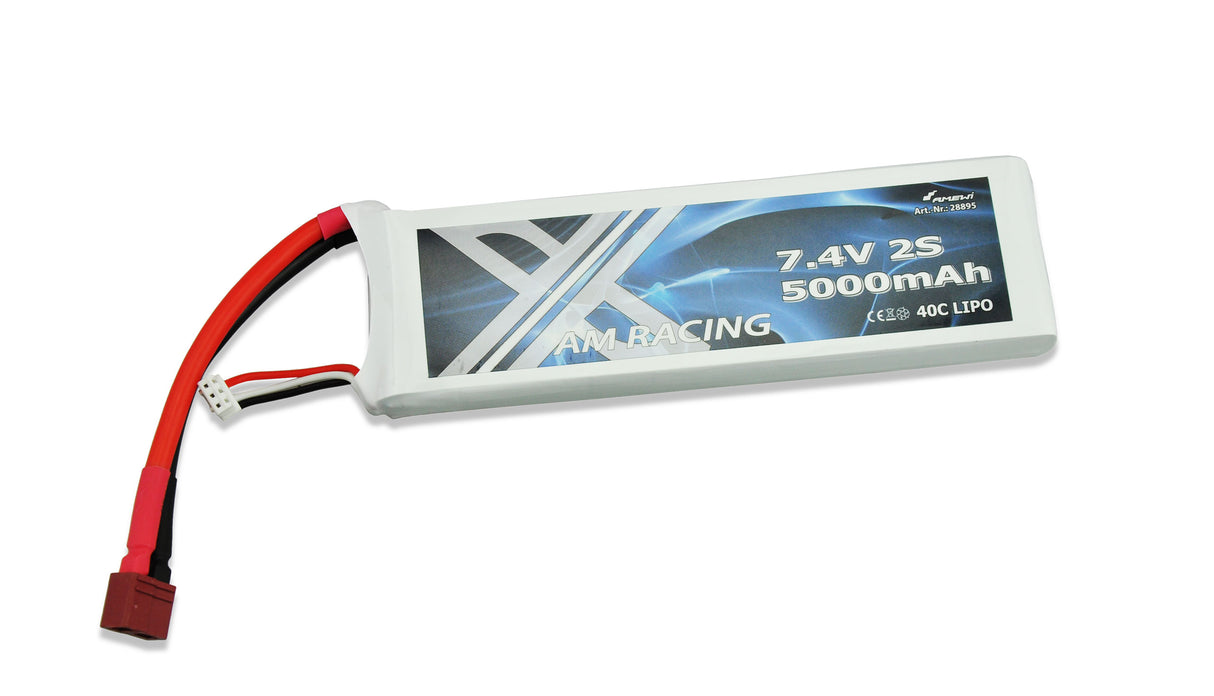 LiPo Batteri 2S 7,4V 5000mAh 40C Softcase, DEANS