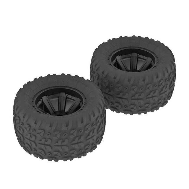 ARRMA 1/10 Copperhead MT Front/Rear 2.2/3.0 Pre-Mounted Tires 12mm Hex Black (2)