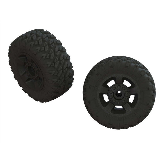 ARRMA 1/8 dBoots RAGNAROK MT Front/Rear 2.8 Pre-Mounted Tires 14mm Hex Black (2)