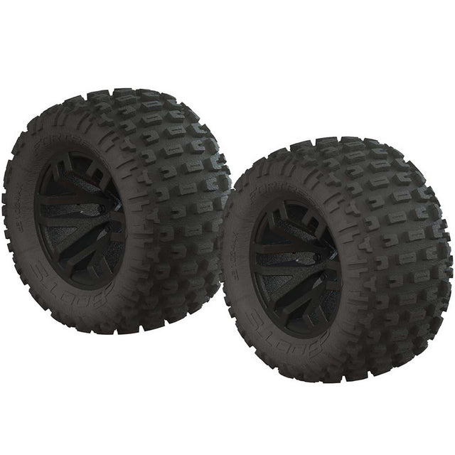 ARRMA 1/10 dBoots Fortress MT 2.2/3.0 Pre-Mounted Tires 14mm Hex Black (2)
