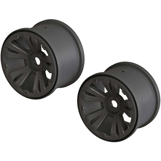 ARRMA 1/10 Monster Truck Front/Rear 3.8 Wheels 17mm Hex Black (2) KRATON 4x4