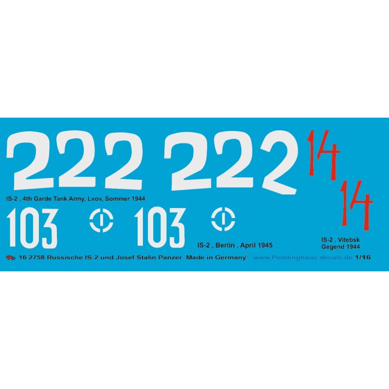 3 verschiedene IS-2 Josef Stalin Panzer