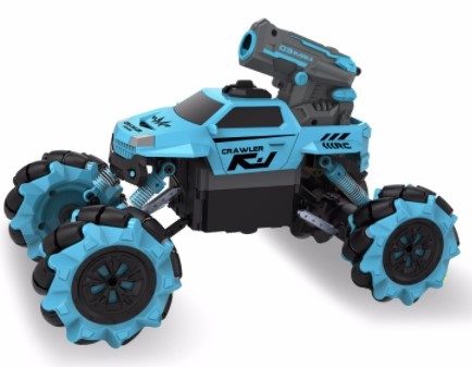 Fjernstyret crawler med "sidelæns kørsel" samt pile-skud el. bobler!