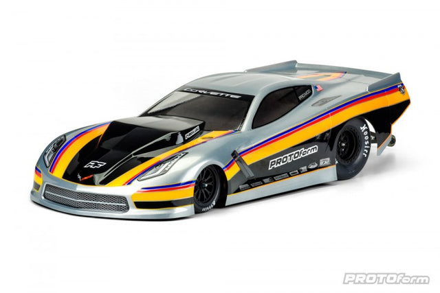 Proline body Corvette C7 Pro-Mod Clear 2WD Slash Drag Car