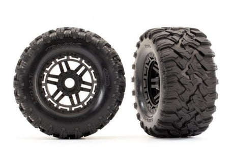 TRX8972 Tires & Wheels Maxx/Black (17mm) 2,8 TSM (2)